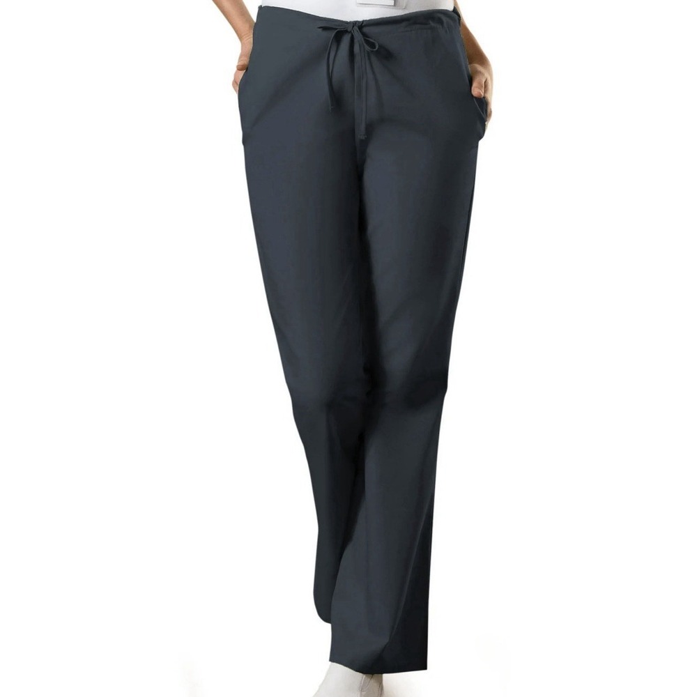 2 Cherokee Workwear Women's Scrubs Pant Natural Rise Flare Leg Drawstring Sz L